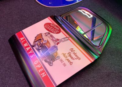 wanddecoratie pick up autodeur spiegel Route 66 oldiessaloon