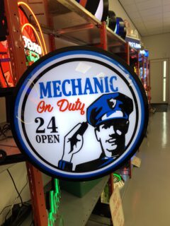 Mechanic on duty lamp oldies saloon Mechanic on duty lamp oldies saloon