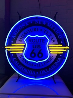 route 66 neon verlichting oldiessaloon Route 66 neinverlcihting oldiessaloon