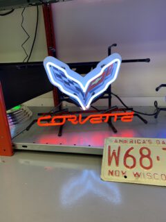Corvette neon verlichting oldiessaloon