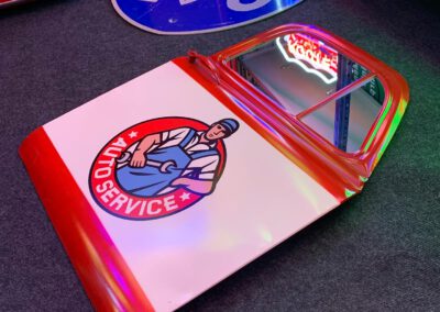 wanddecoratie pick up autodeur spiegel Route 66 oldiessaloon