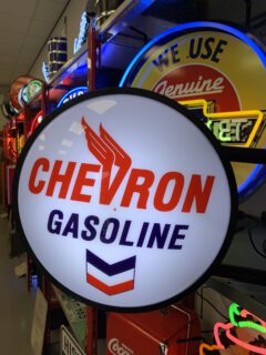 Chevron gasoline wandlamp oldies saloon