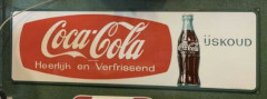 Emaille reclamebord jaren 60 Coca Cola oldiessaloon