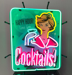 neon verlichting happy hour cocktails oldies saloon